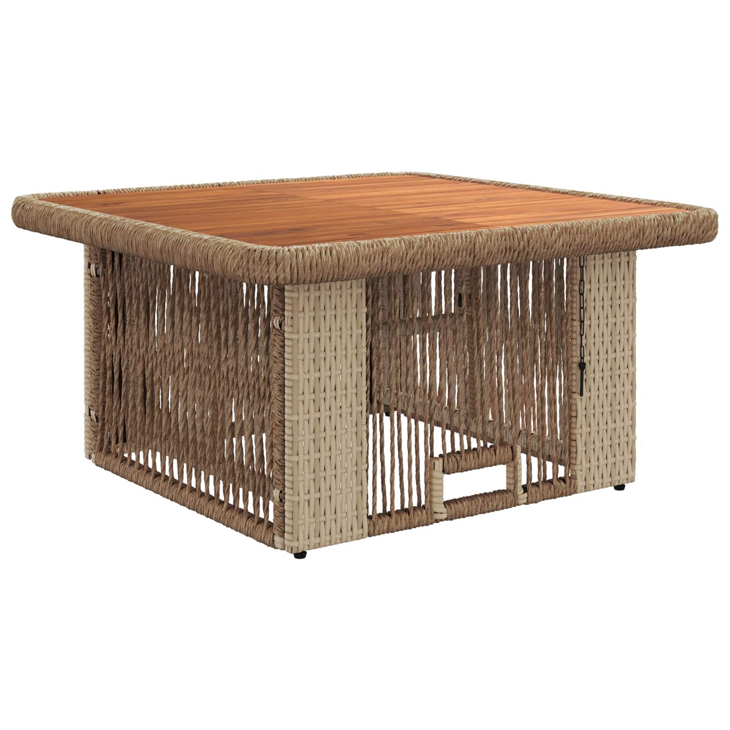 Garten Essgruppe 3 Stk. Beige und Creme Poly-Rattan