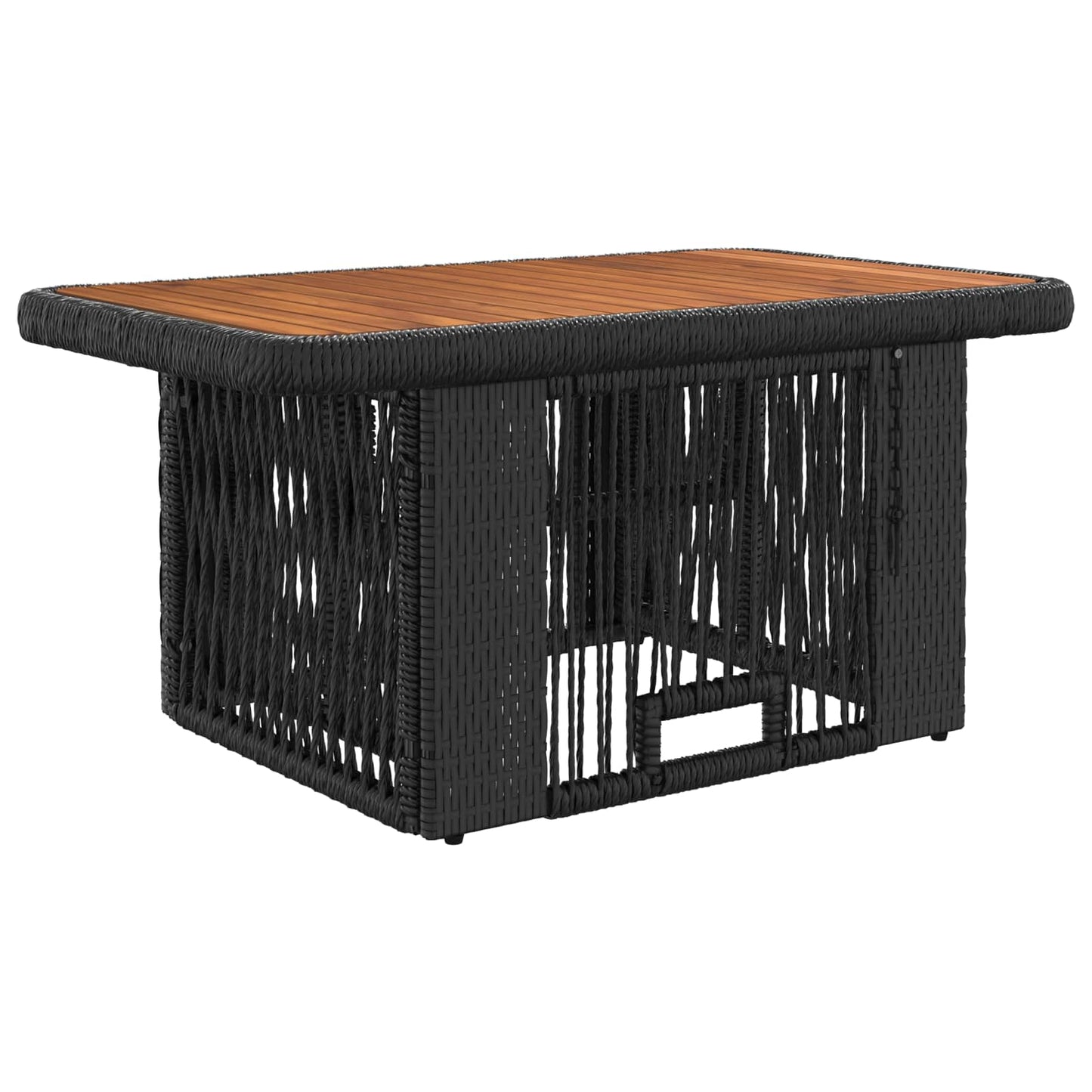 Garten Essgruppe 3 Stk. Schwarz und Creme Poly-Rattan