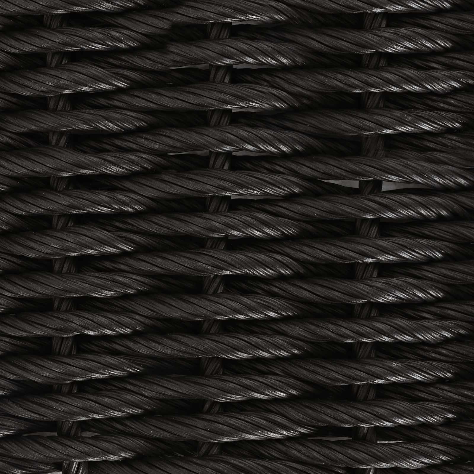 Garten Essgruppe 3 Stk. Schwarz und Creme Poly-Rattan
