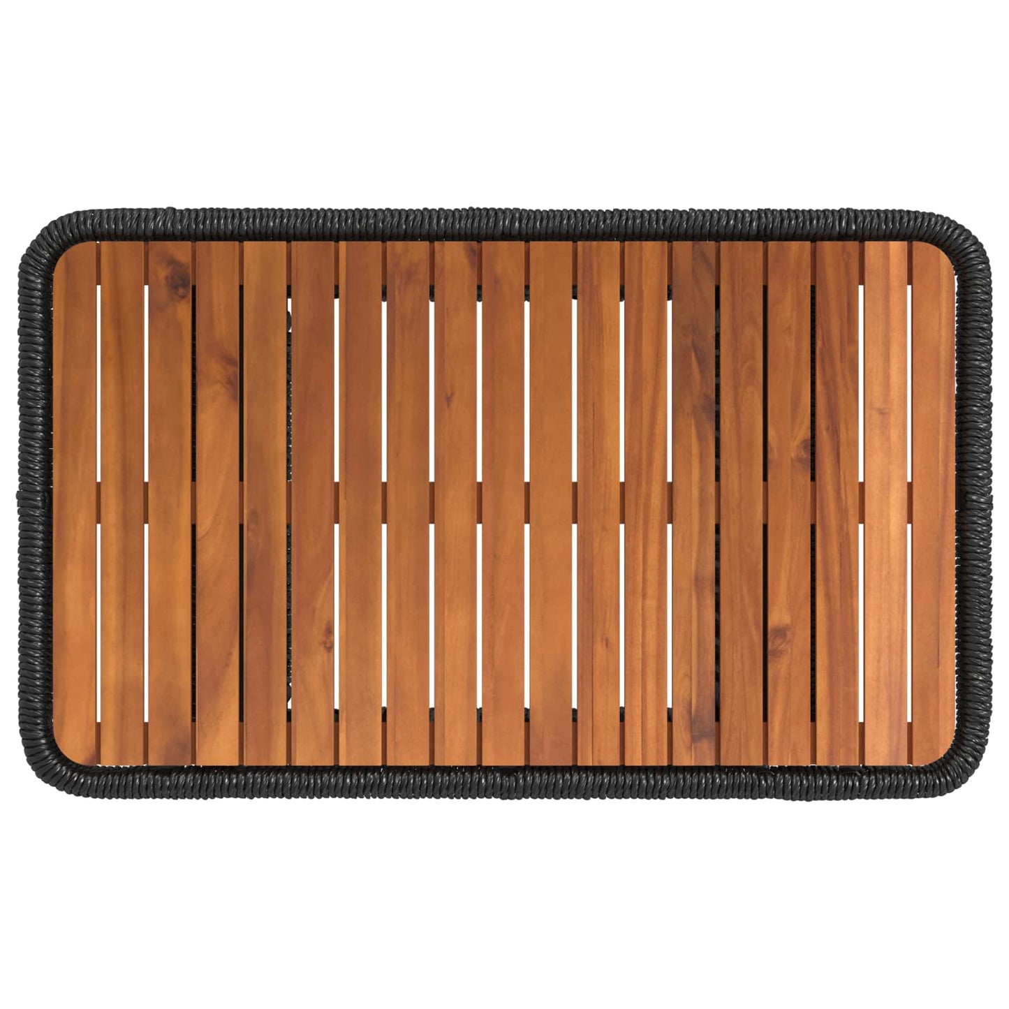 Garten Essgruppe 3 stk. Schwarz und Creme Poly-Rattan