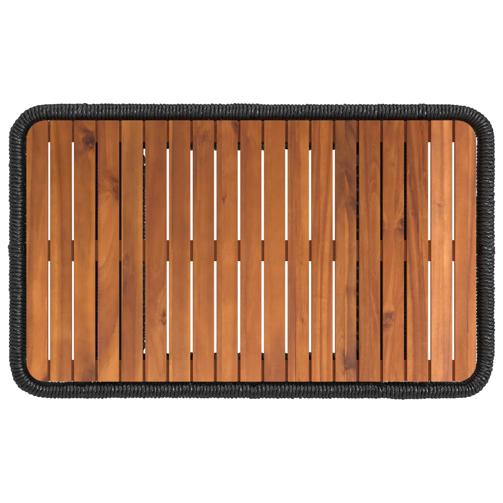 Garten Essgruppe 3 stk. Schwarz und Creme Poly-Rattan