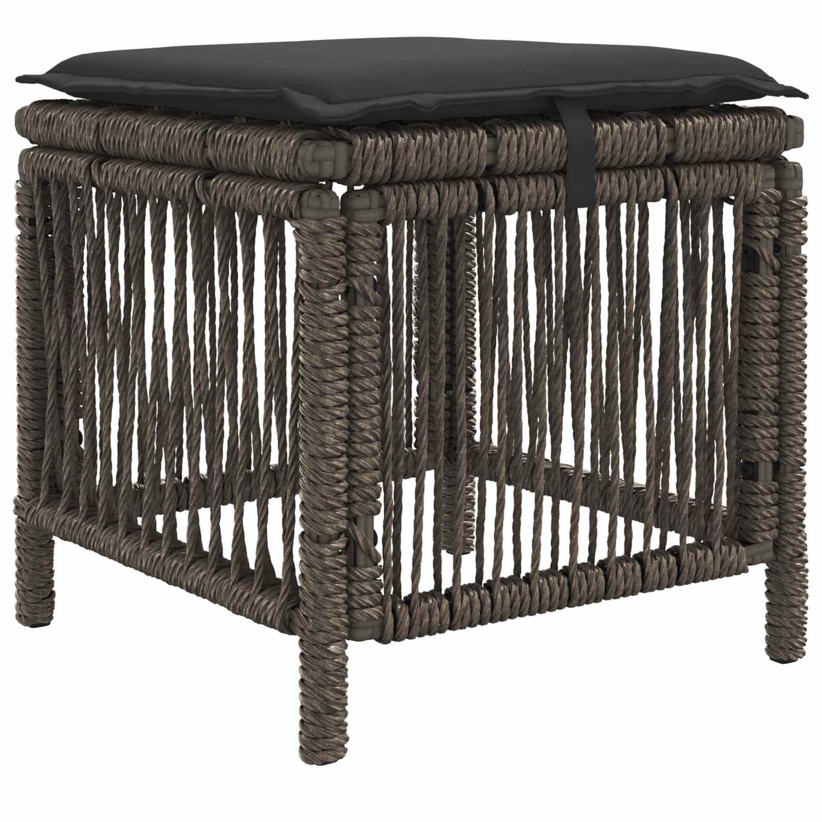 Garten Essgruppe 3 Stk. Grau und Dunkelgrau Poly-Rattan
