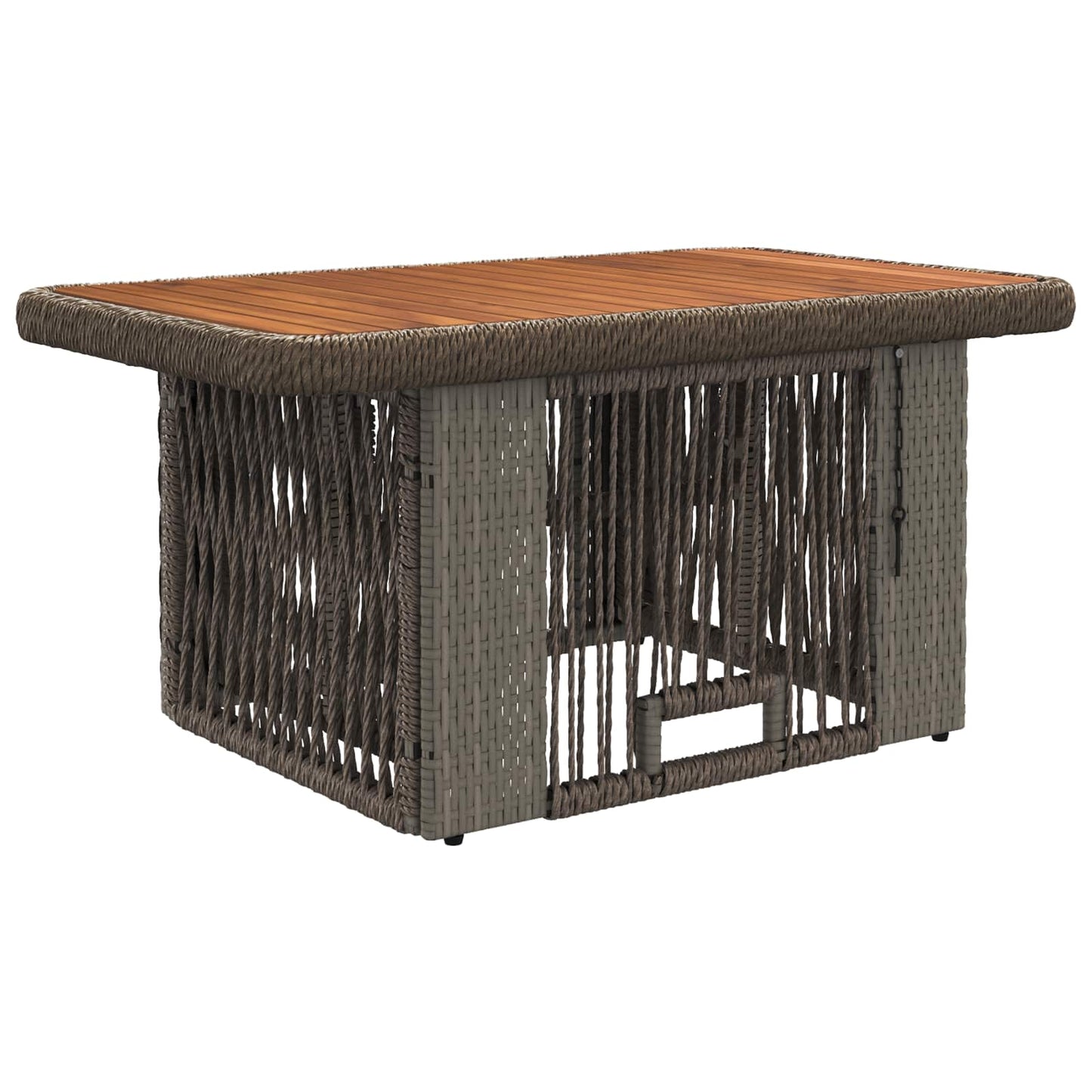 Garten Essgruppe 3 Stk. Grau und Dunkelgrau Poly-Rattan