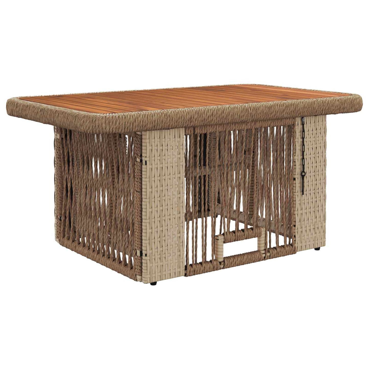 Garten Essgruppe 3 Stk. Beige und Creme Poly-Rattan