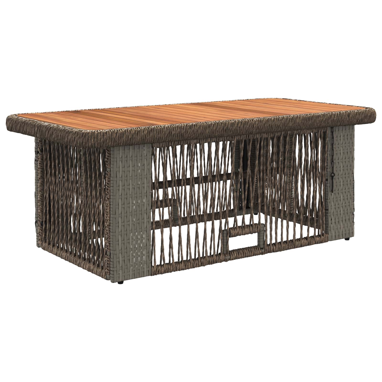 Garten Essgruppe 4 Stk. Grau und Dunkelgrau Poly-Rattan
