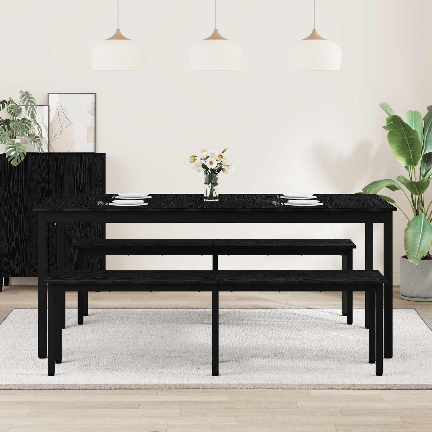 Esstische 180 x 90 x 75 cm Holzwerkstoff Rechtwinklig