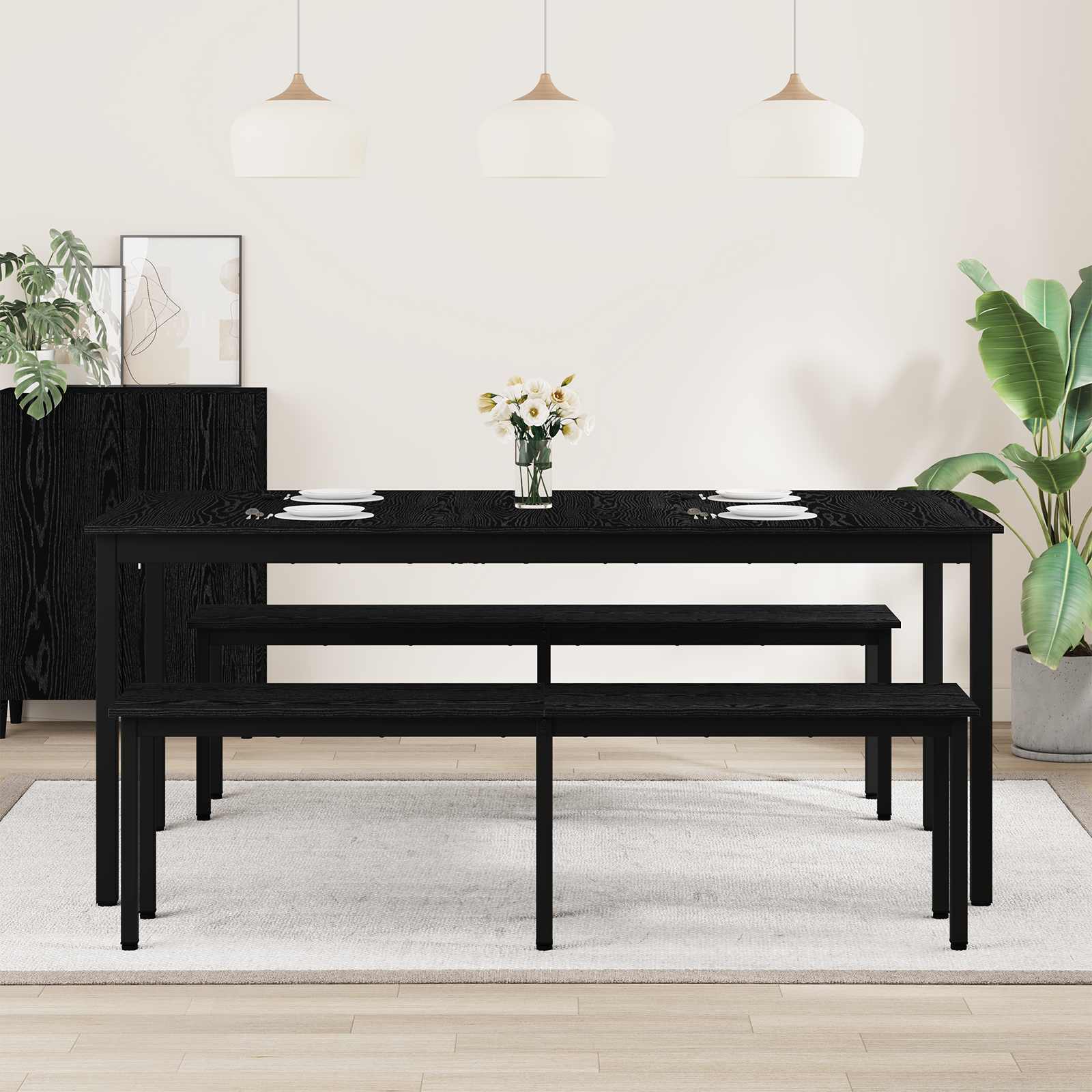 Esstische 180 x 90 x 75 cm Holzwerkstoff Rechtwinklig