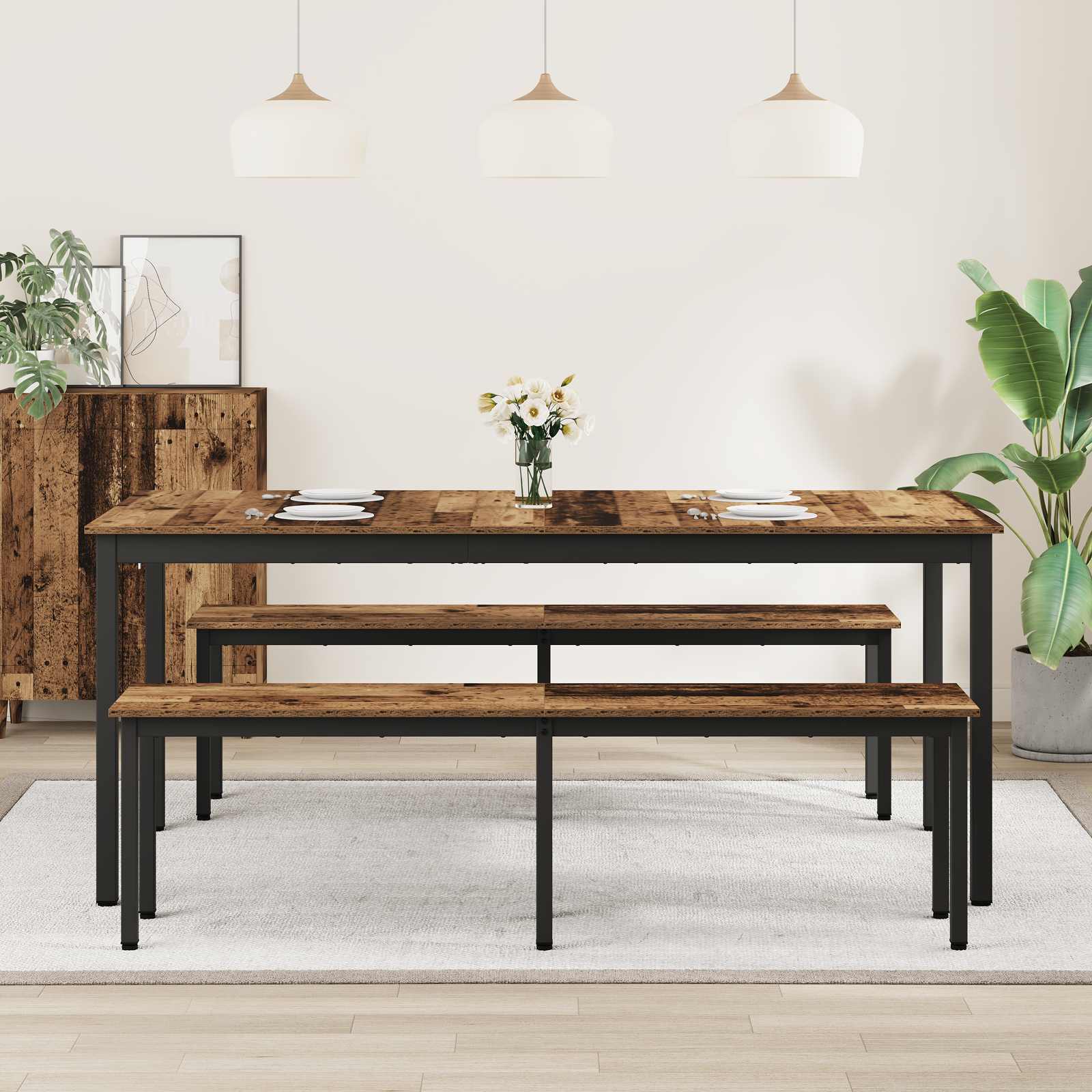 Esstische 180 x 90 x 75 cm Holzwerkstoff Rechtwinklig