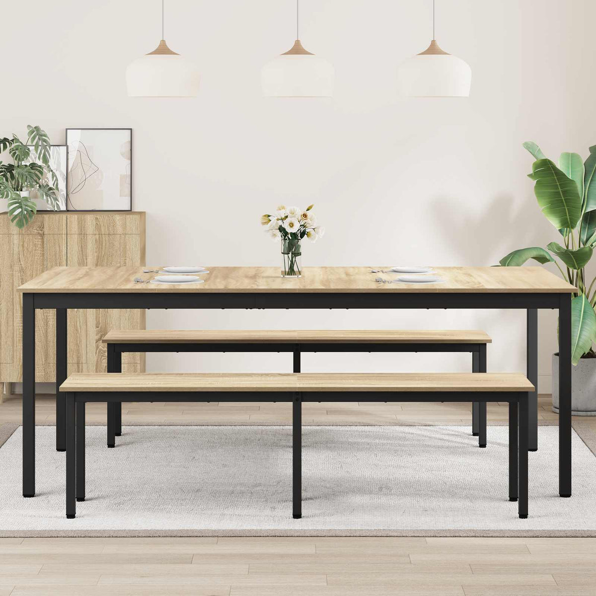 Esstische 200 x 100 x 75 cm Holzwerkstoff Rechteckig