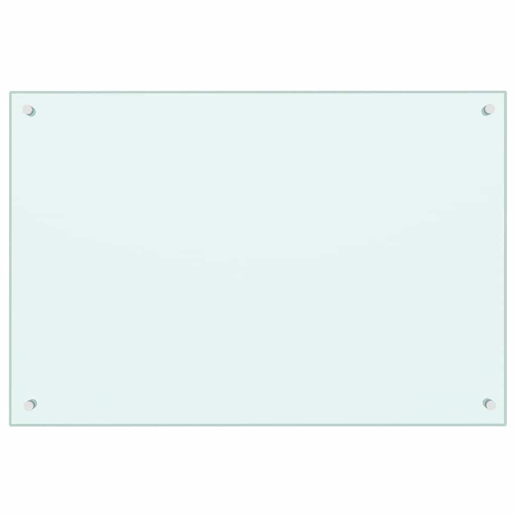 Küchenrückwand 2 stk. Weiß 90 x 60 cm Gehärtetes Glas