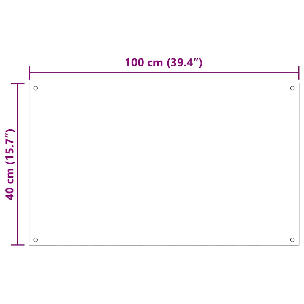 Küchenrückwand 2 stk. Weiß 100 x 40 cm Gehärtetes Glas