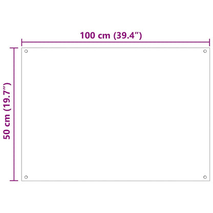Küchenrückwand 2 stk. Weiß 100 x 50 cm Gehärtetes Glas