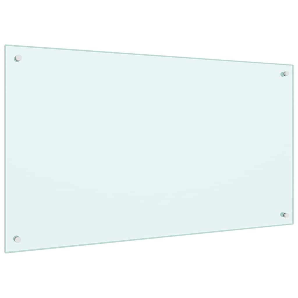 Küchenrückwand 2 stk. Weiß 100 x 60 cm Gehärtetes Glas