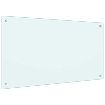 Küchenrückwand 2 stk. Weiß 100 x 60 cm Gehärtetes Glas