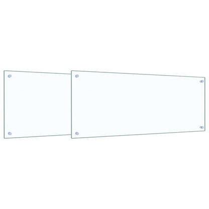 Küchenrückwand 2 stk. Transparent 100 x 40 cm Gehärtetes Glas