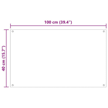 Küchenrückwand 2 stk. Transparent 100 x 40 cm Gehärtetes Glas