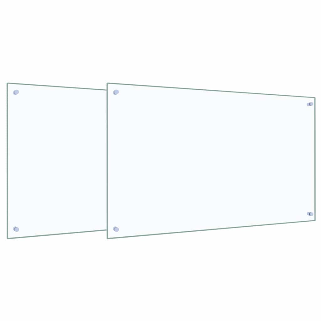 Küchenrückwand 2 stk. Transparent 100 x 60 cm Gehärtetes Glas
