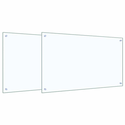 Küchenrückwand 2 stk. Transparent 100 x 60 cm Gehärtetes Glas