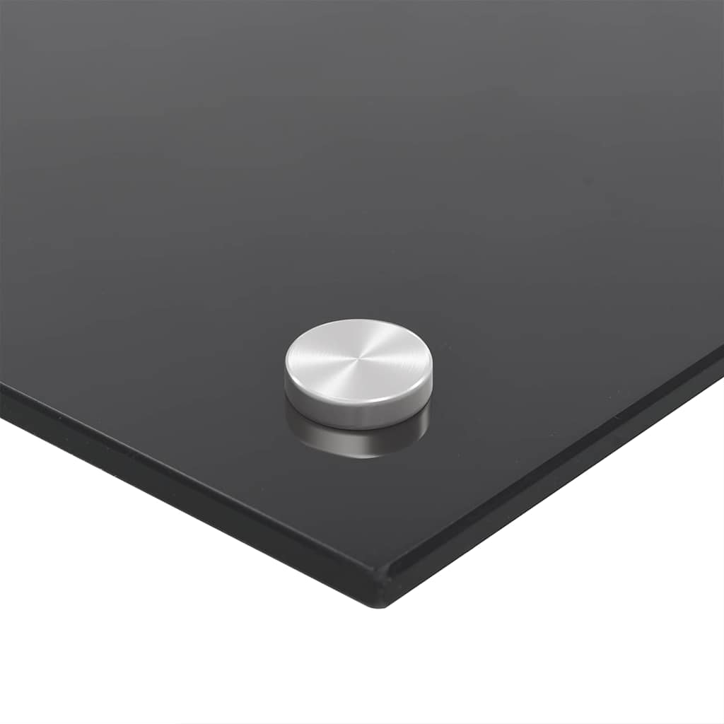 Küchenrückwand 2 stk. Schwarz 90 x 40 cm Gehärtetes Glas