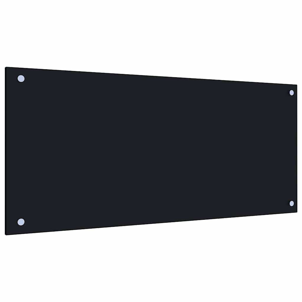 Küchenrückwand 2 stk. Schwarz 90 x 40 cm Gehärtetes Glas