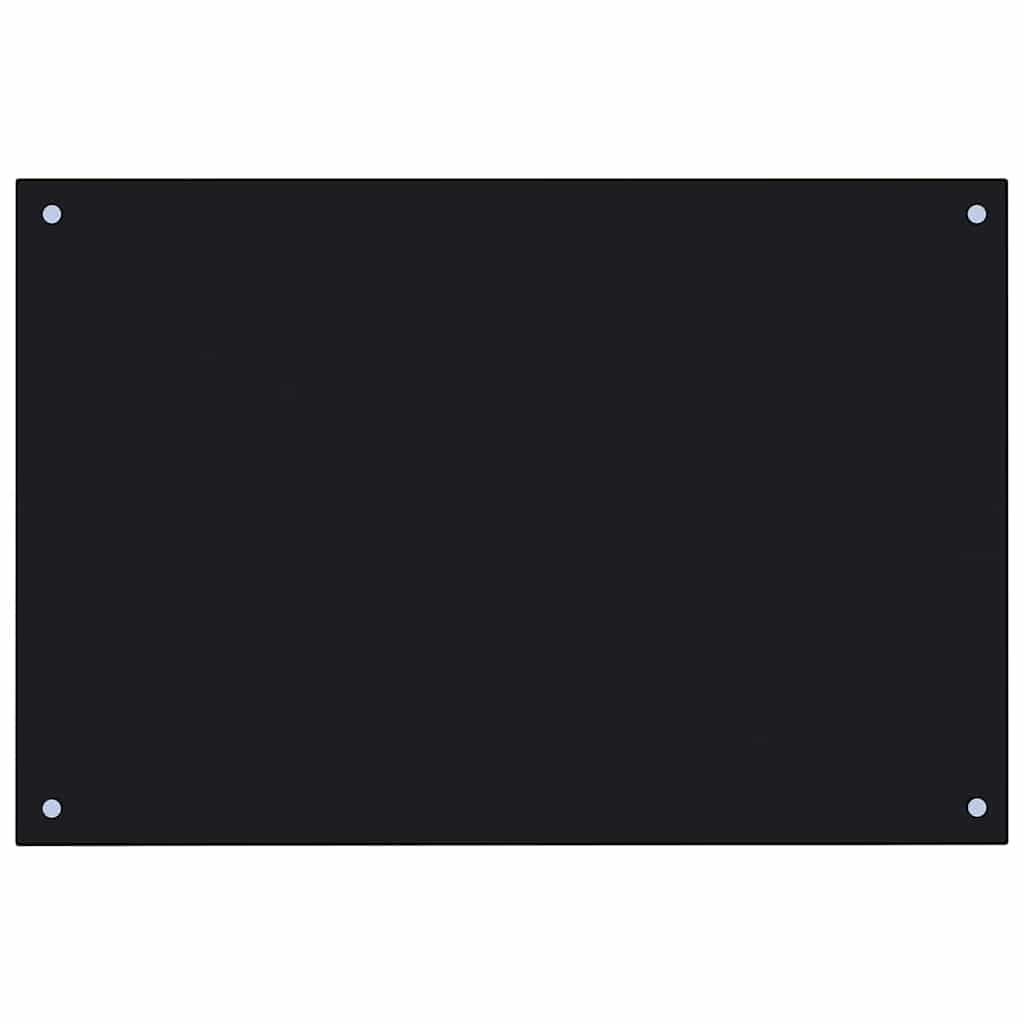 Küchenrückwand 2 stk. Schwarz 90 x 60 cm Gehärtetes Glas