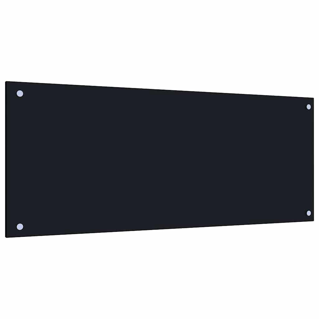 Küchenrückwand 2 stk. Schwarz 100 x 40 cm Gehärtetes Glas