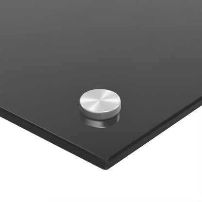 Küchenrückwand 2 stk. Schwarz 100 x 60 cm Gehärtetes Glas