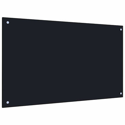 Küchenrückwand 2 stk. Schwarz 100 x 60 cm Gehärtetes Glas