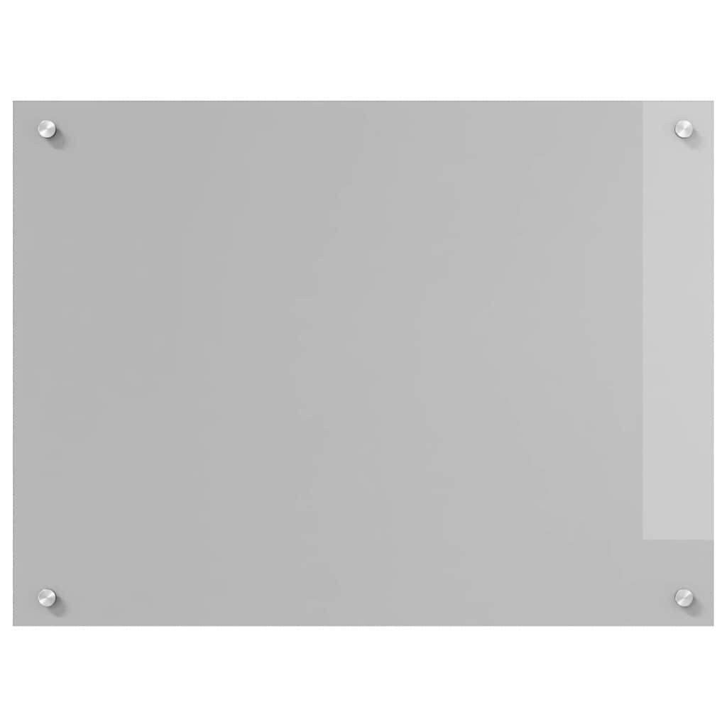 Küchenrückwand 2 pcs Hellgrau 80 x 60 cm Gehärtetes Glas