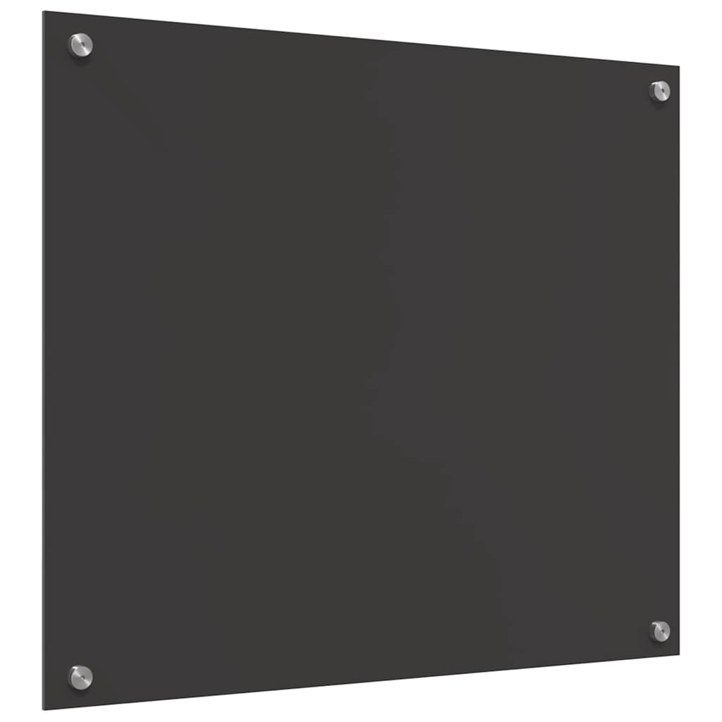 Küchenrückwand 2 stk. Dunkelgrau 70 x 60 cm Gehärtetes Glas