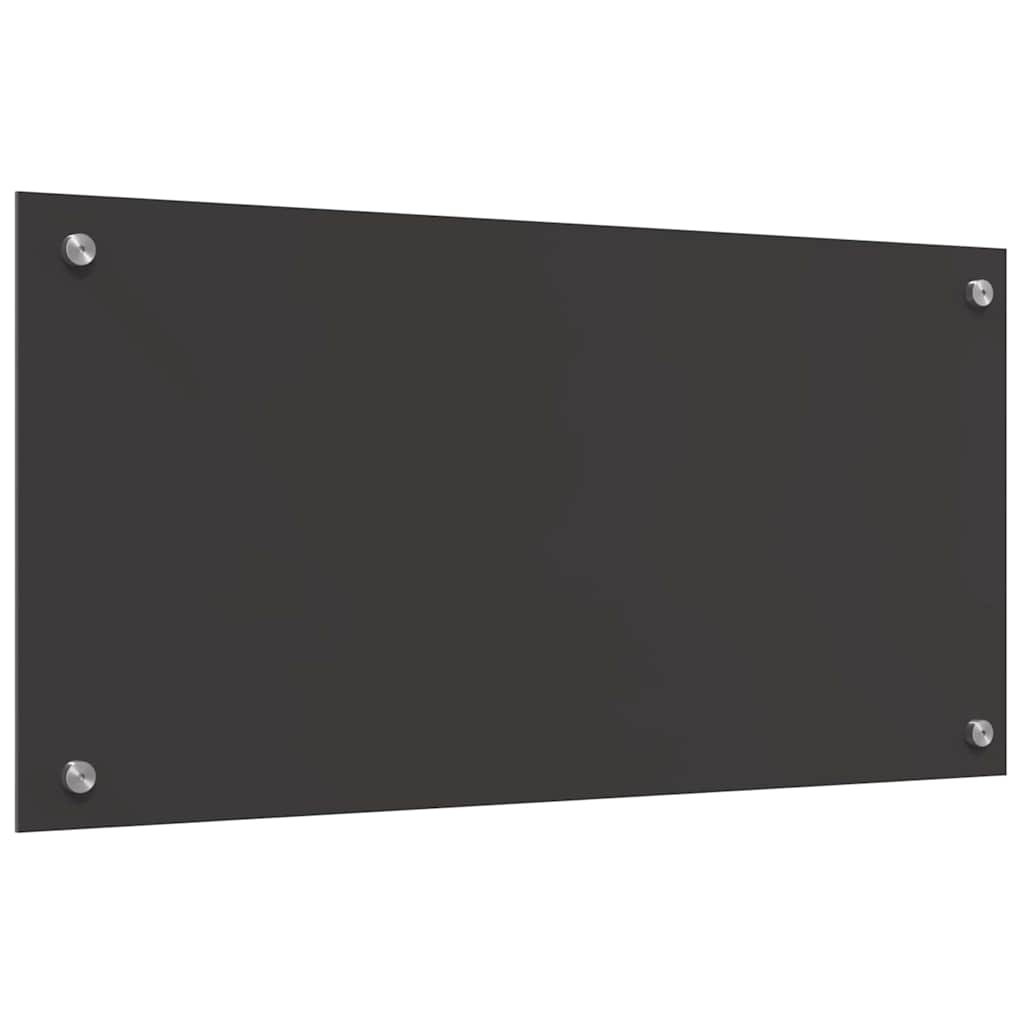 Küchenrückwand 2 stk. Dunkelgrau 80 x 40 cm Gehärtetes Glas
