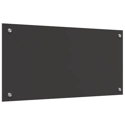 Küchenrückwand 2 stk. Dunkelgrau 80 x 40 cm Gehärtetes Glas