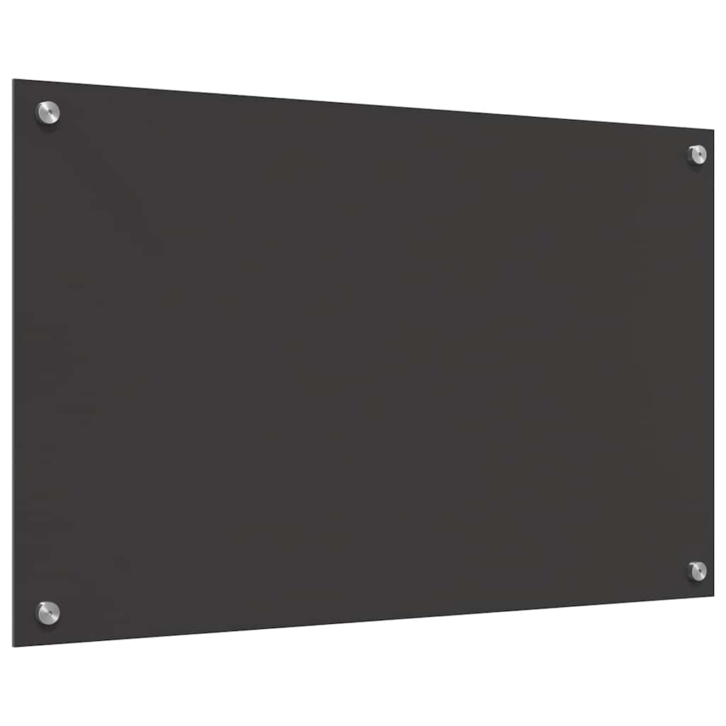 Küchenrückwand 2 stk. Dunkelgrau 80 x 50 cm Gehärtetes Glas