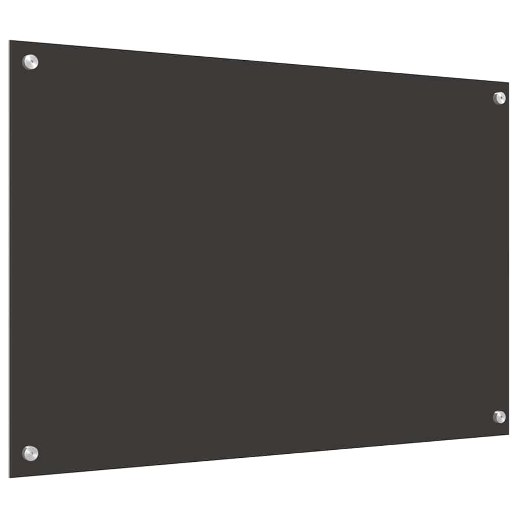 Küchenrückwand 2 stk. Dunkelgrau 90 x 60 cm Gehärtetes Glas