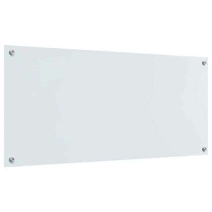 Küchenrückwand 2 stk. Weiß 110 x 50 cm Gehärtetes Glas