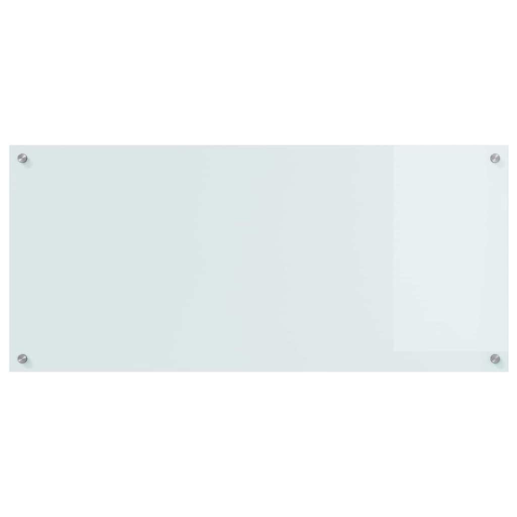 Küchenrückwand 2 stk. Weiß 110 x 50 cm Gehärtetes Glas