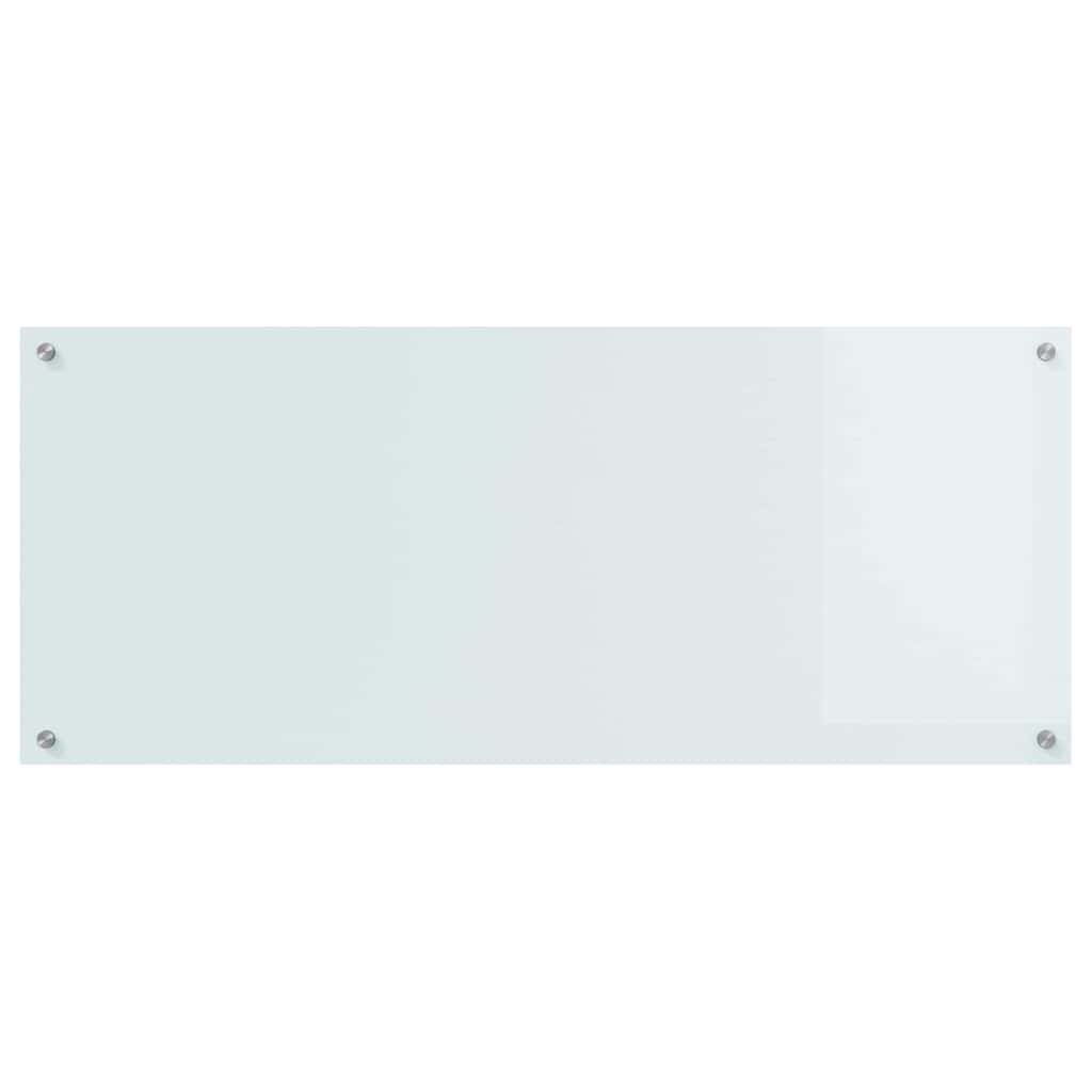 Küchenrückwand 2 pcs Weiß 120 x 50 cm Gehärtetes Glas