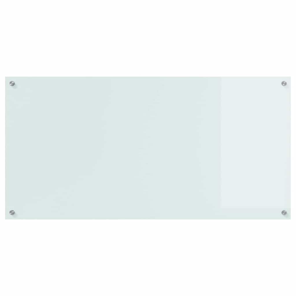 Küchenrückwand 2 stk. Weiß 120 x 60 cm Gehärtetes Glas