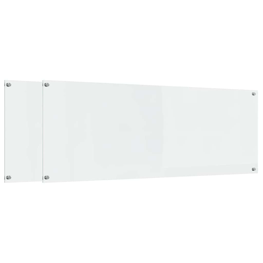 Küchenrückwand 2 stk. Transparent 110 x 40 cm Gehärtetes Glas