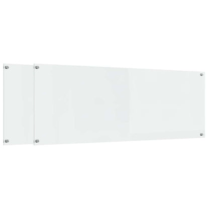 Küchenrückwand 2 stk. Transparent 110 x 40 cm Gehärtetes Glas
