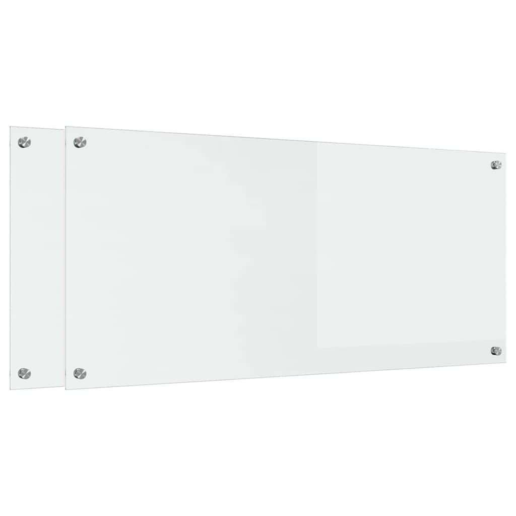 Küchenrückwand 2 stk. Transparent 110 x 50 cm Gehärtetes Glas