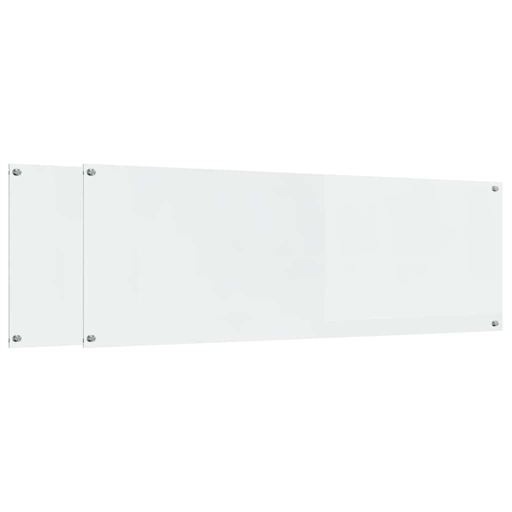 Küchenrückwand 2 pcs Transparent 120 x 40 cm Gehärtetes Glas