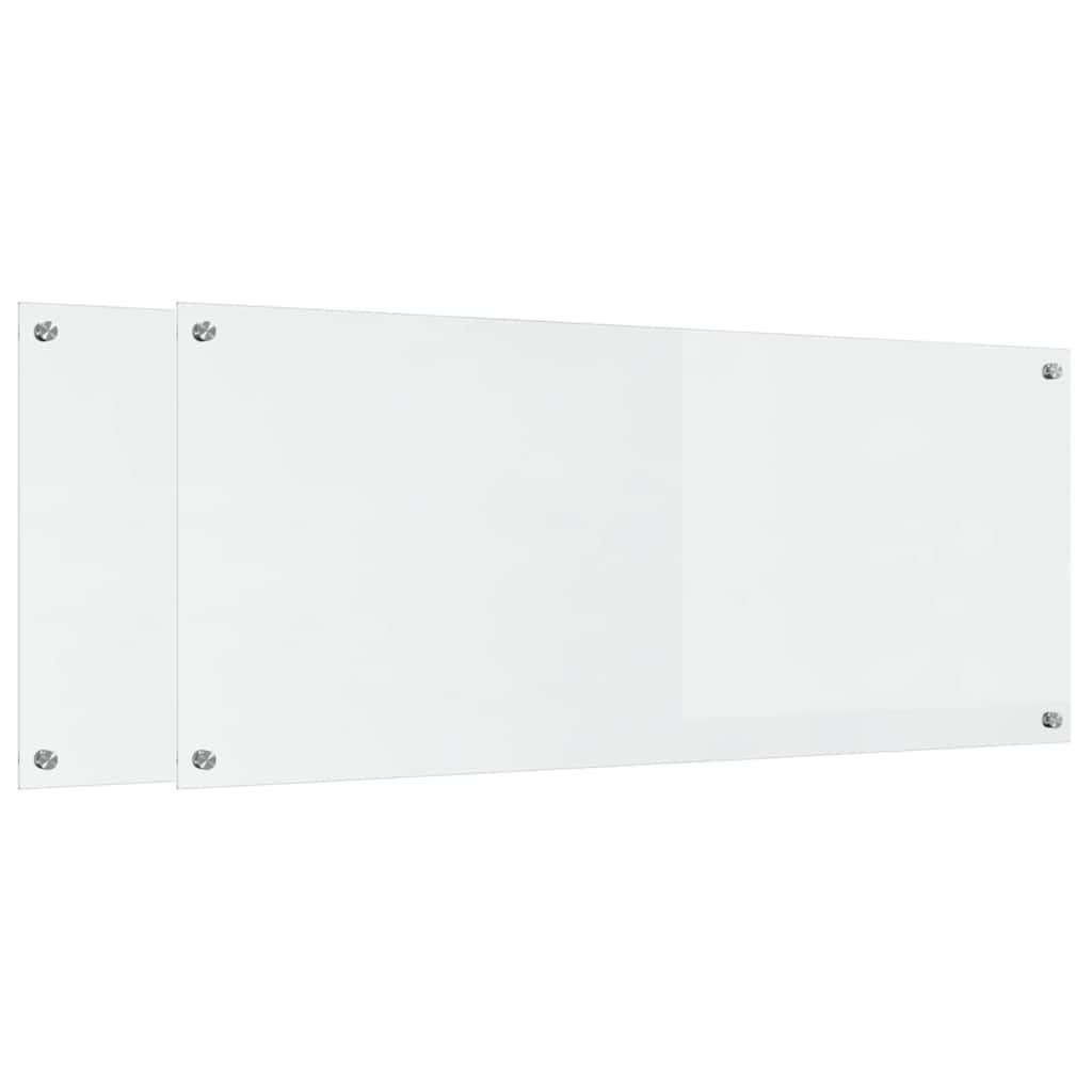 Küchenrückwand 2 stk. Transparent 120 x 50 cm Gehärtetes Glas