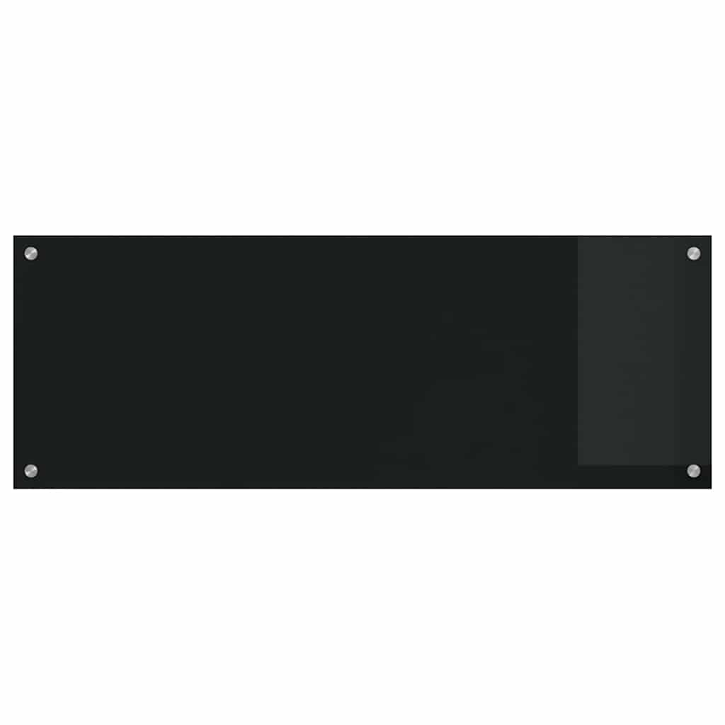Küchenrückwand 2 stk. Schwarz 110 x 40 cm Gehärtetes Glas