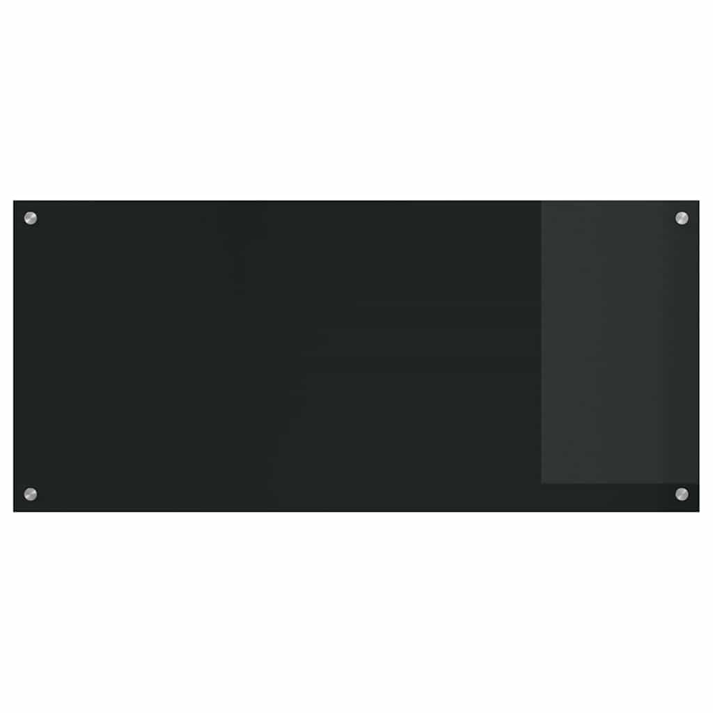 Küchenrückwand 2 stk. Schwarz 110 x 50 cm Gehärtetes Glas