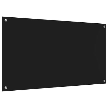 Küchenrückwand 2 stk. Schwarz 110 x 60 cm Gehärtetes Glas