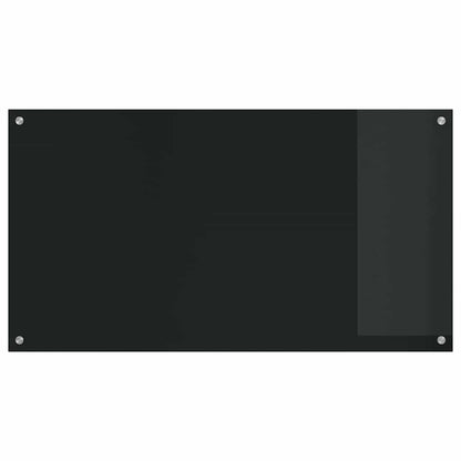 Küchenrückwand 2 stk. Schwarz 110 x 60 cm Gehärtetes Glas