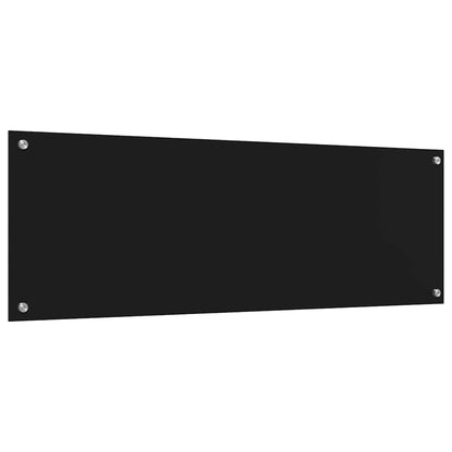 Küchenrückwand 2 stk. Schwarz 120 x 40 cm Gehärtetes Glas