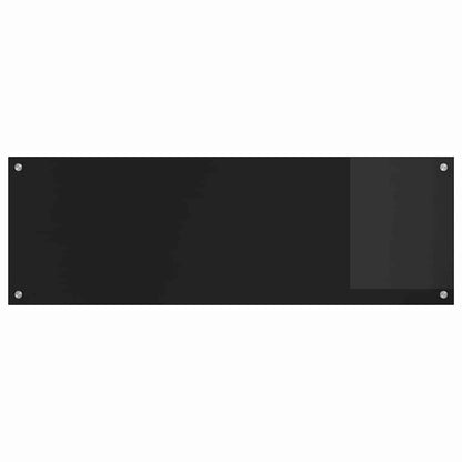 Küchenrückwand 2 stk. Schwarz 120 x 40 cm Gehärtetes Glas