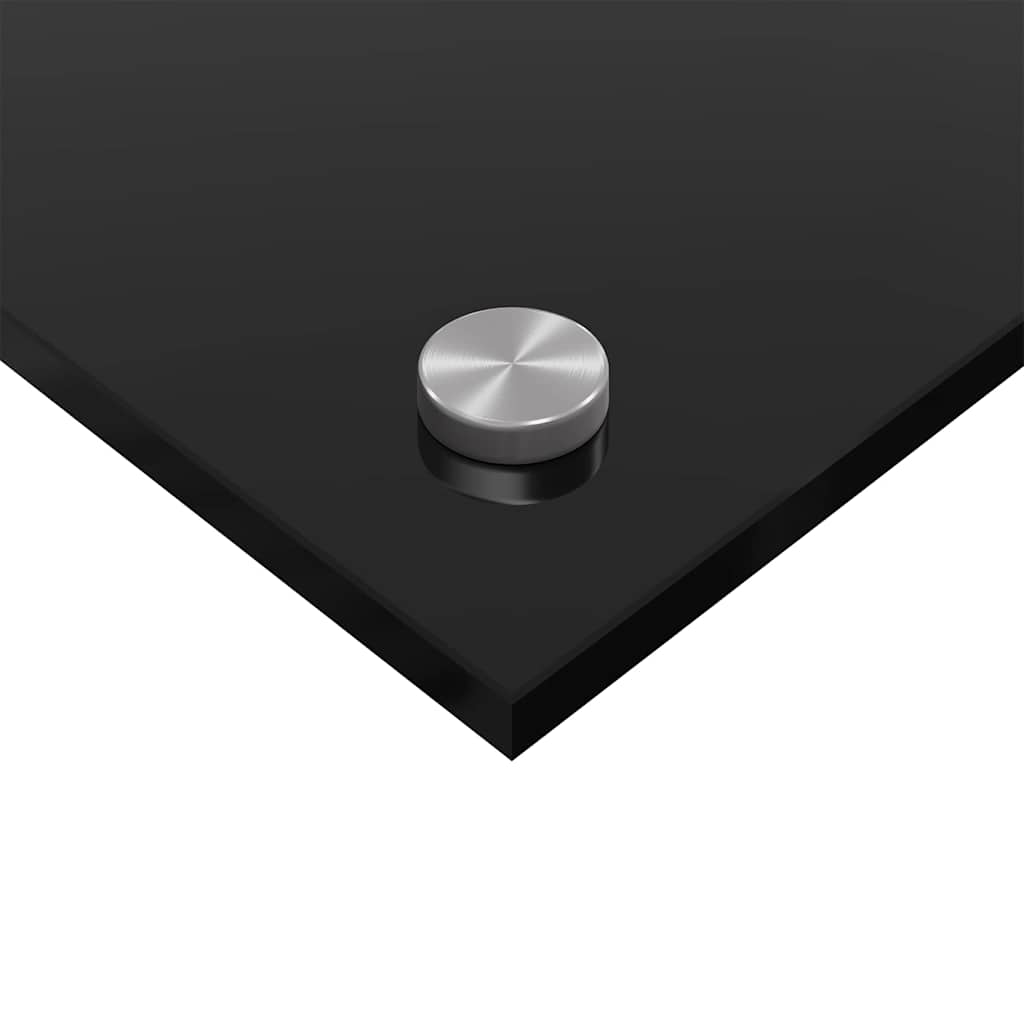 Küchenrückwand 2 stk. Schwarz 120 x 60 cm Gehärtetes Glas